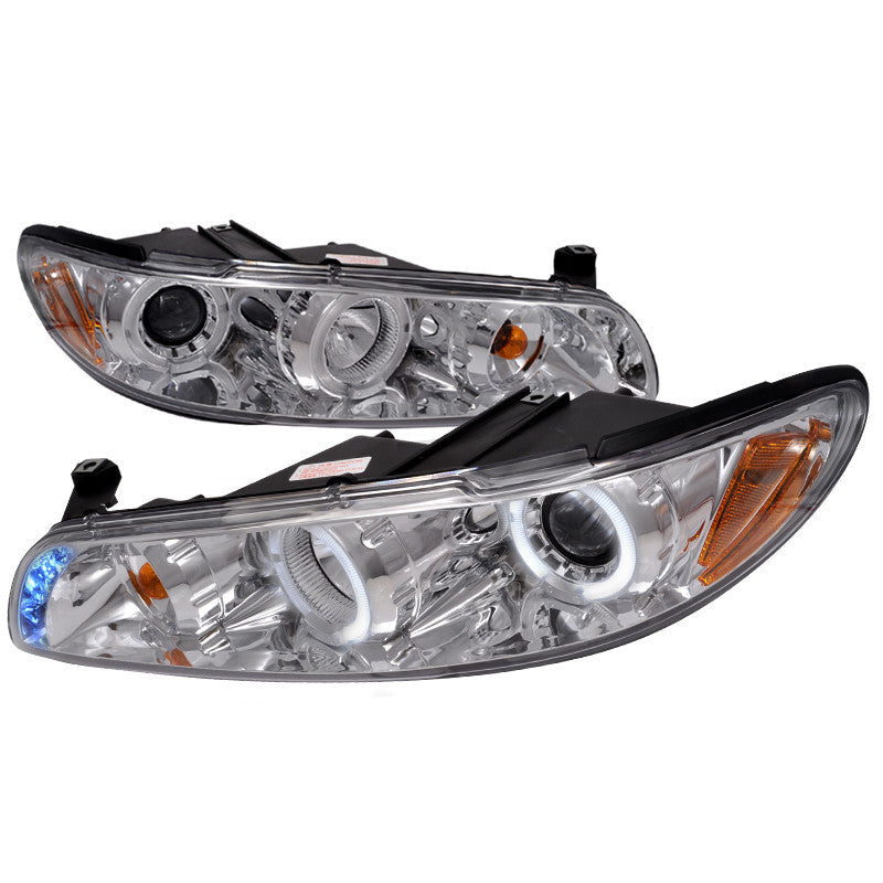 97-03 PONTIAC GRAND PRIX HEADLIGHT HALO LED PROJECTOR CHROME