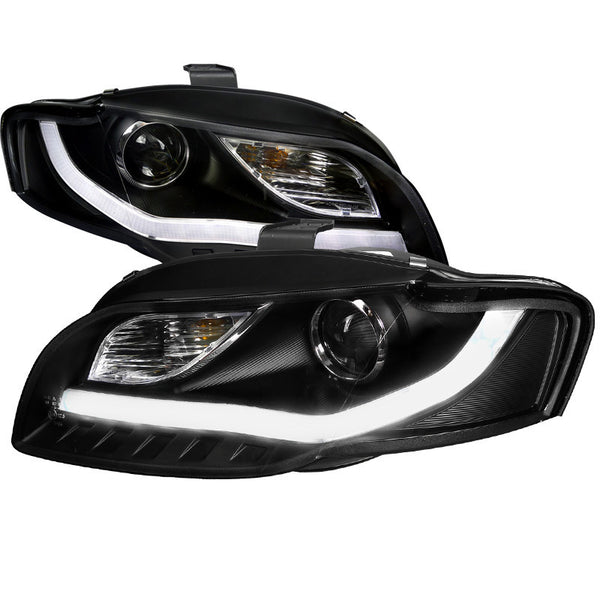 06-08 AUDI A4 HEADLIGHT PRJECTOR HEADLIGHT BLACK R8 STYLE WITH LED SIGNAL