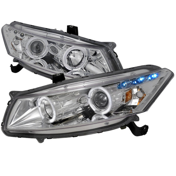08-UP HONDA ACCORD HEADLIGHT HALO PROJECTOR HEADLIGHT CHROME HOUSING