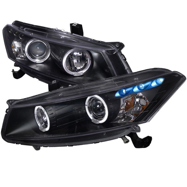 08-UP HONDA ACCORD HEADLIGHT HALO PROJECTOR HEADLIGHT BLACK HOUSING