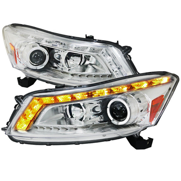 08-11 HONDA ACCORD HEADLIGHT PROJECTOR HEADLIGHT CHROME HOUSING SEDAN MODEL