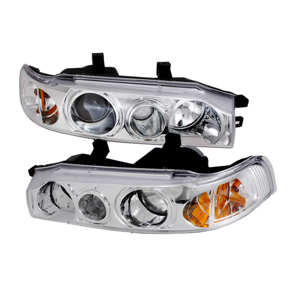 90-93 HONDA ACCORD HEADLIGHT PROJECTOR HEADLIGHTS CHROME