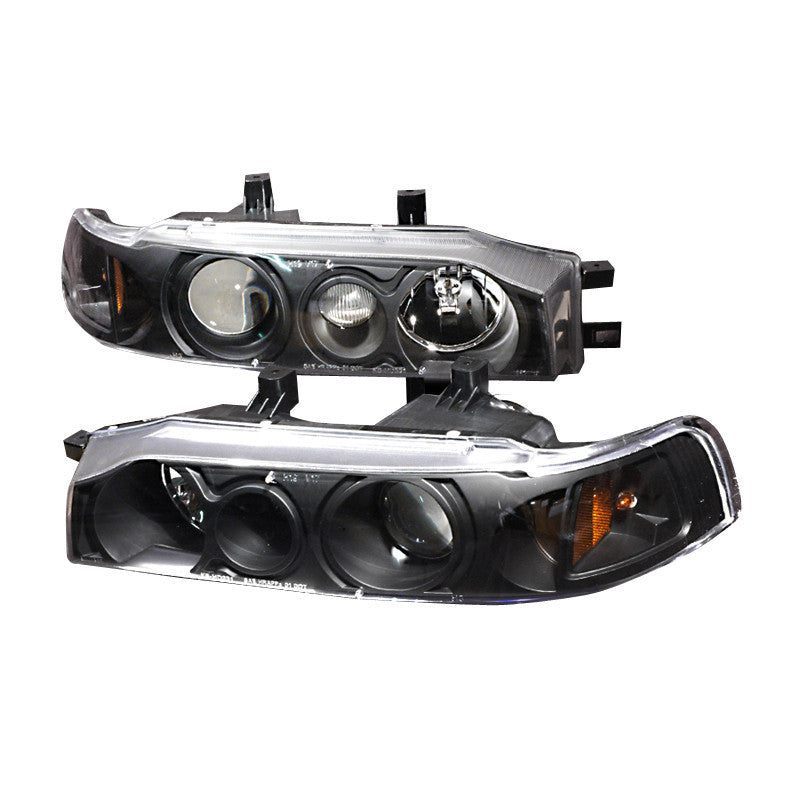90-93 HONDA ACCORD HEADLIGHT PROJECTOR HEADLIGHTS BLACK
