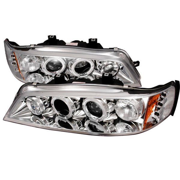 94-97 HONDA ACCORD HEADLIGHT HALO LED PROJECTOR CHROME