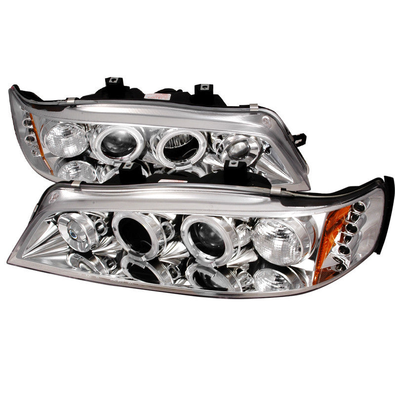 94-97 HONDA ACCORD HEADLIGHT HALO LED PROJECTOR CHROME