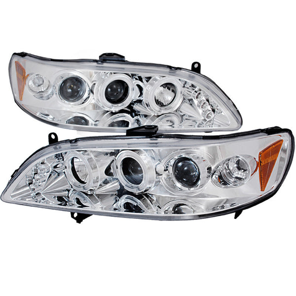 98-02 HONDA ACCORD HEADLIGHT HALO LED PROJECTOR CHROME