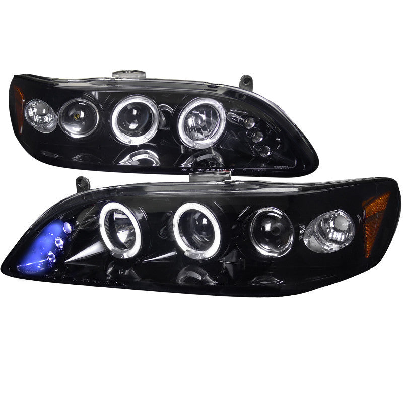 98-02 HONDA ACCORD HEADLIGHT SMOKED LENS GLOSS BLACK HOUSING PROJECTOR HEADLIGHTS