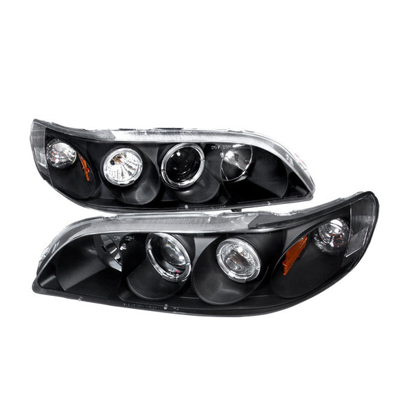98-02 HONDA ACCORD HEADLIGHT HALO PROJECTOR HEADLIGHTS BLACK
