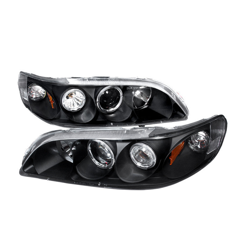 98-02 HONDA ACCORD HEADLIGHT HALO PROJECTOR HEADLIGHTS BLACK