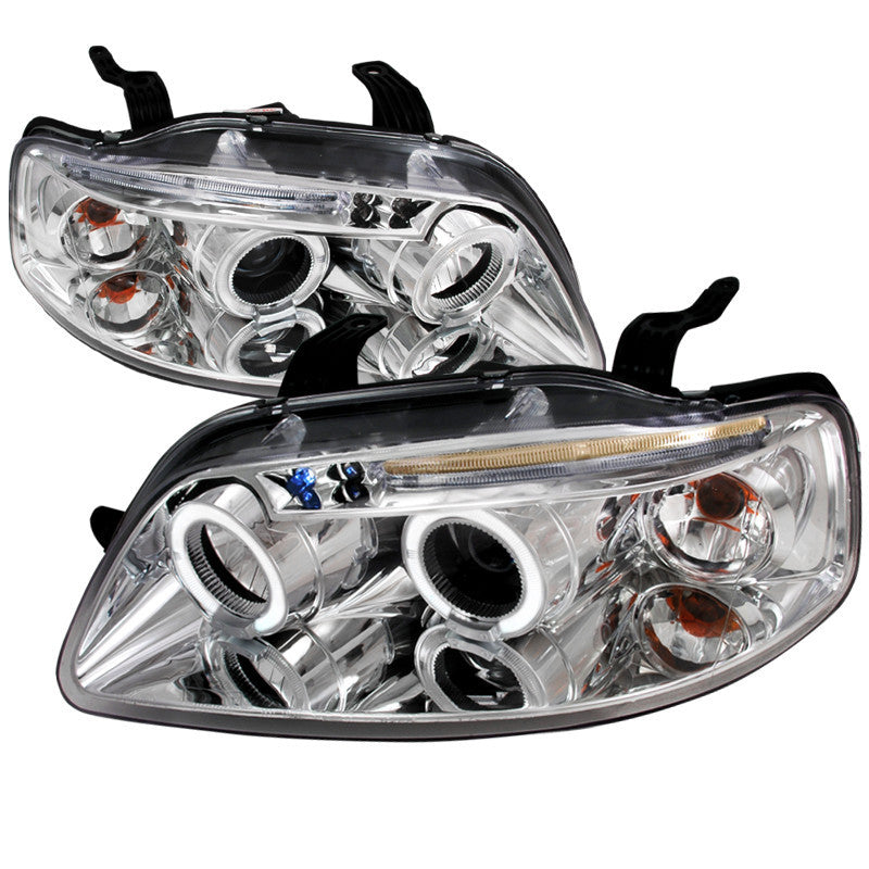 04-08 CHEVY AVEO HEADLIGHT HALO LED PROJECTOR CHROME