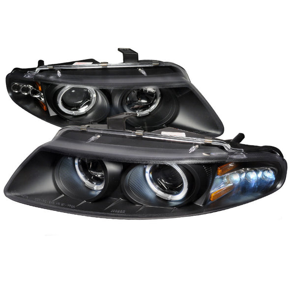 97-00 DODGE AVENGER HEADLIGHT HALO LED PROJECTOR BLACK