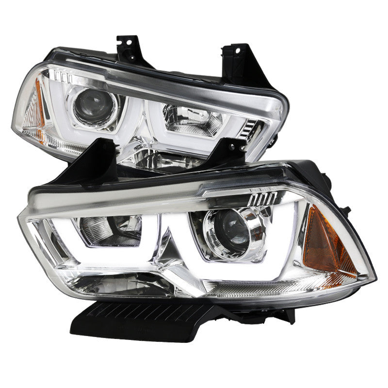 11-14 DODGE CHARGER HEADLIGHT PROJECTOR HEADLIGHTS CHROME HOUSING WITH LED
