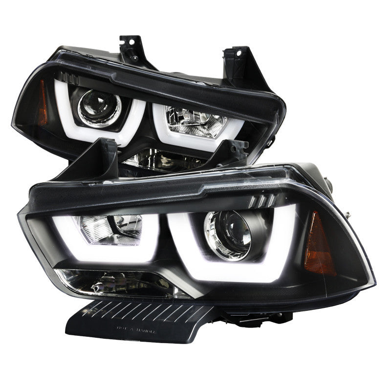 11-14 DODGE CHARGER HEADLIGHT PROJECTOR HEADLIGHTS BLACK HOUSING WITH LED