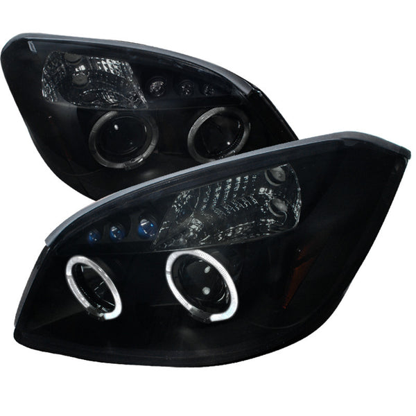 05-10 CHEVY COBALT HEADLIGHT SMOKED LENS GLOSS BLACK HOUSING PROJECTOR HEADLIGHTS