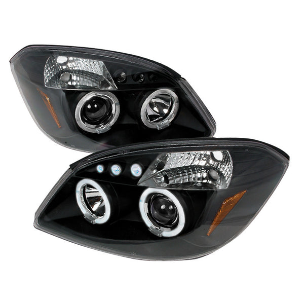 05-10 CHEVY COBALT HEADLIGHT HALO LED PROJECTOR BLACK