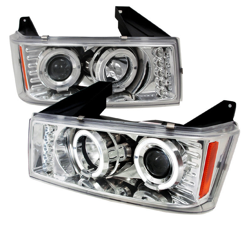 04-12 CHEVY COLORADO HEADLIGHT HALO LED PROJECTOR CHROME