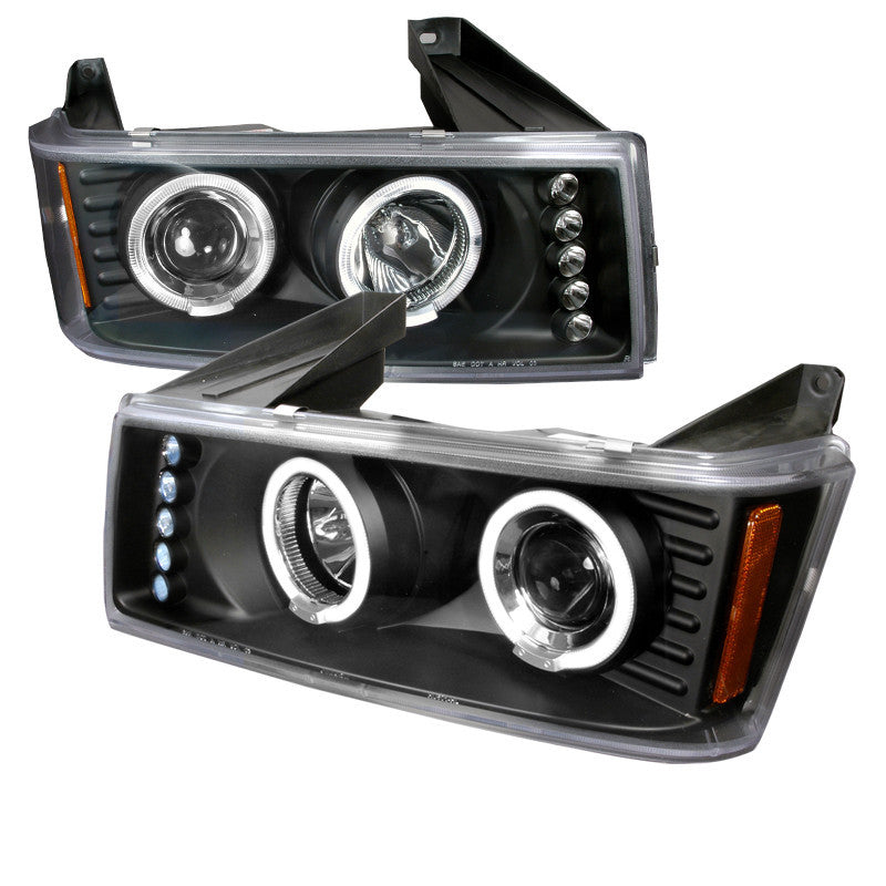 04-12 GMC CANYON HEADLIGHT HALO LED PROJECTOR BLACK