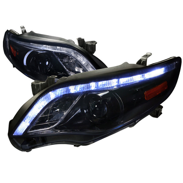 11-UP TOYOTA COROLLA HEADLIGHT PROJECTOR HEADLIGHT GLOSSY BLACK HOUSING WITH SMOKED LENS