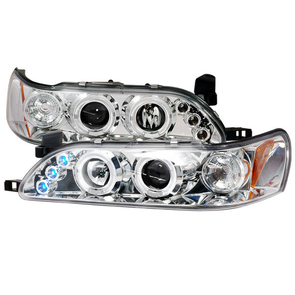 93-97 TOYOTA COROLLA HEADLIGHT HALO LED PROJECTOR CHROME