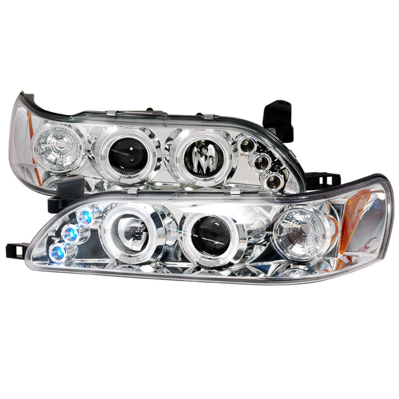 93-97 TOYOTA COROLLA HEADLIGHT HALO LED PROJECTOR CHROME