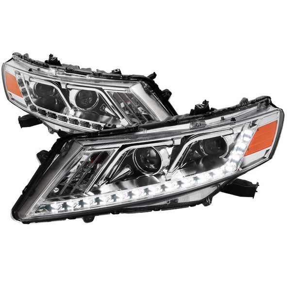 10-12 HONDA CROSSTOUR HEADLIGHT CHROME PROJECTOR HEADLIGHTS WITH LED