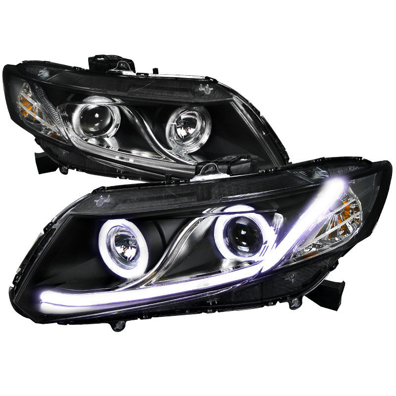 12-13 HONDA CIVIC HEADLIGHT R8 STYLE PROJECTOR HEADLIGHT - BLACK