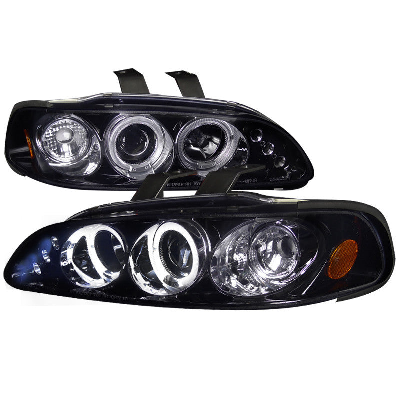 92-95 HONDA CIVIC HEADLIGHT SMOKED LENS GLOSS BLACK HOUSING PROJECTOR HEADLIGHTS