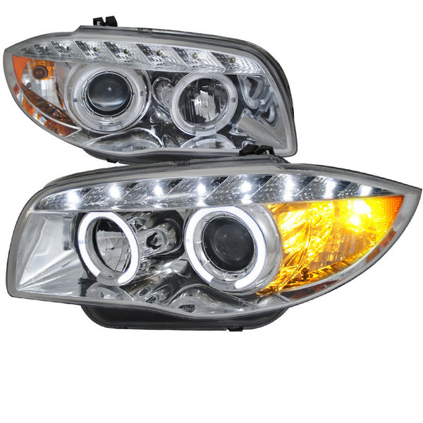08-11 BMW E87 HEADLIGHT 1 SERIESCHROME PROJECTOR HEADLIGHT
