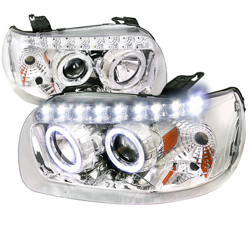 05-07 FORD ESCAPE HEADLIGHT PROJECTOR HEADLIGHT CHROME WITH AMBER REFLECTOR