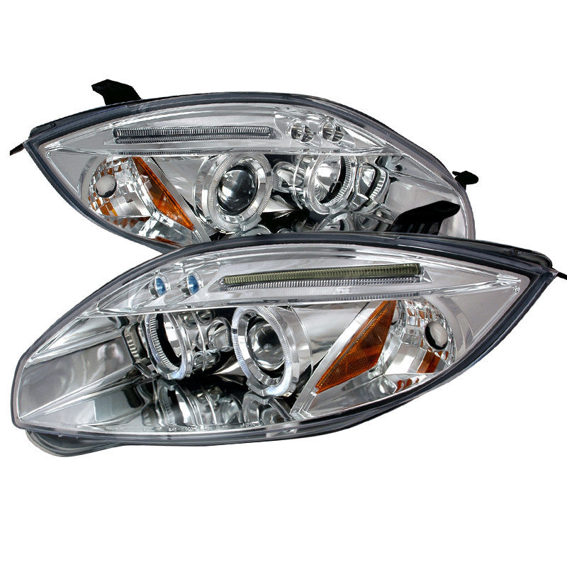 06-08 MITSUBISHI ECLIPSE HEADLIGHT HALO LED PROJECTOR CHROME