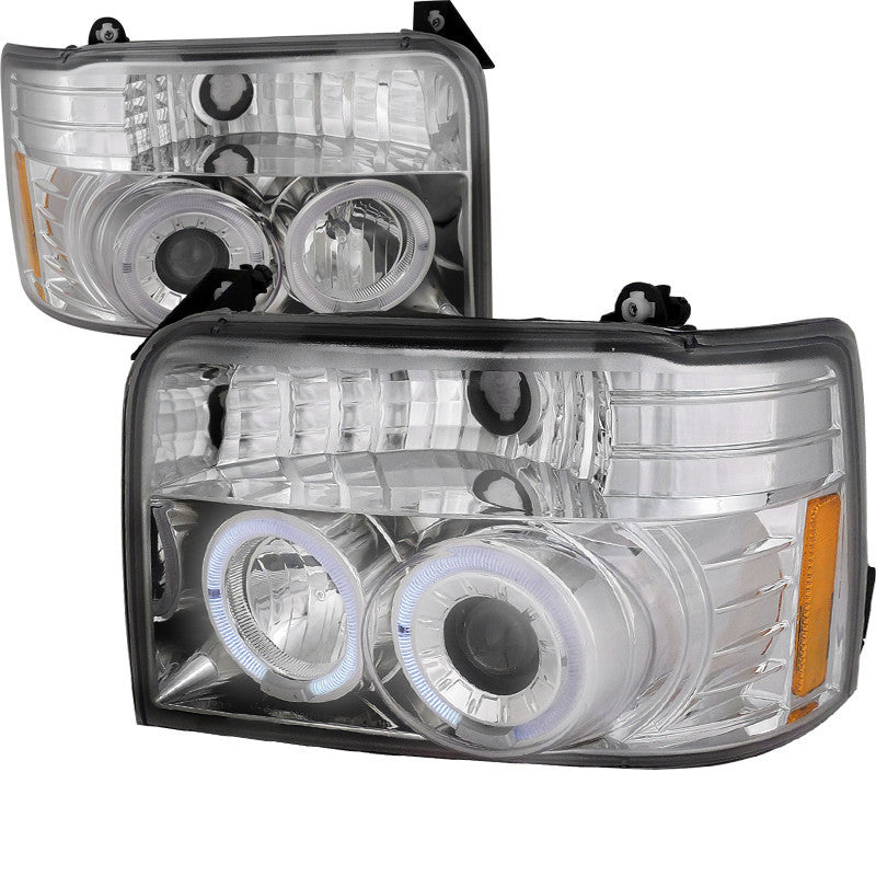 92-96 FORD F150 HEADLIGHT PROJECTOR HEADLIGHTS CHROME HOUSING