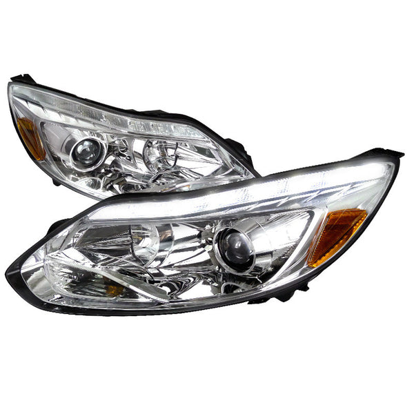 12-UP FORD FOCUS HEADLIGHT PROJECTOR HEADLIGHT - CHROME