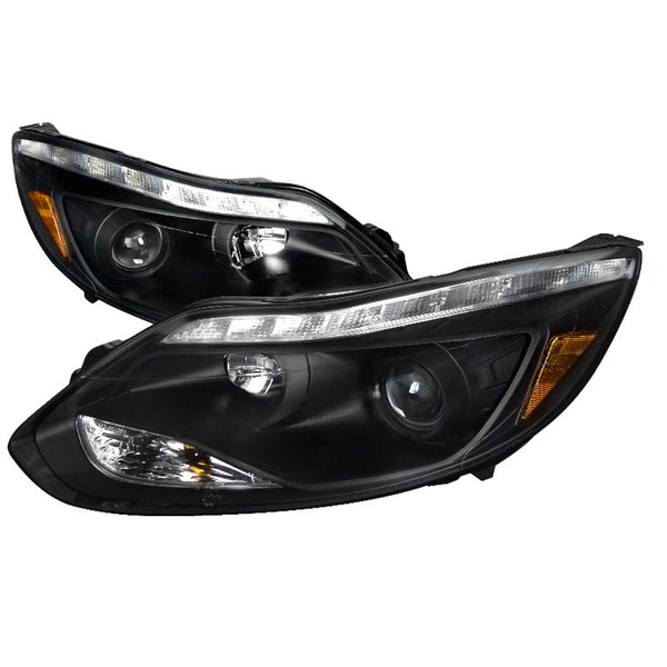 12-UP FORD FOCUS HEADLIGHT PROJECTOR HEADLIGHT - BLACK