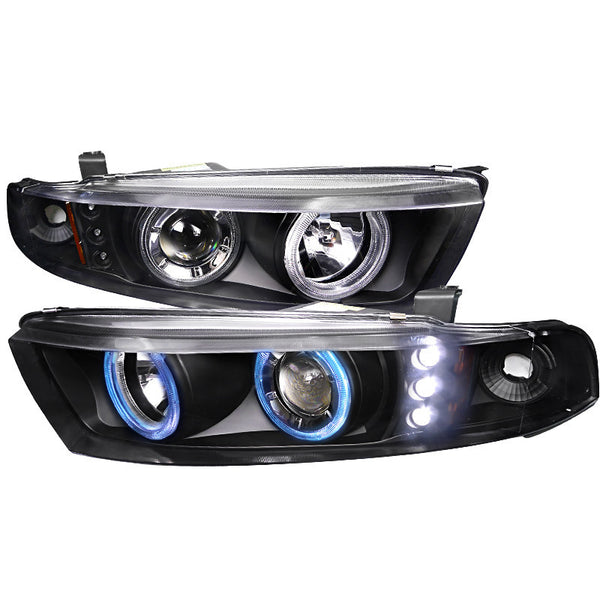 99-02 MITSUBISHI GALANT HEADLIGHT PROJECTOR HEADLIGHTS BLACK