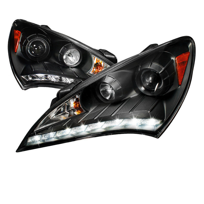 10-12 HYUNDAI GENESIS HEADLIGHT LED PROJECTOR HEADLIGHT BLACK HOUSING
