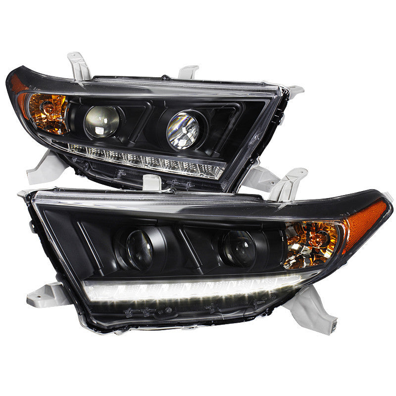 11-UP TOYOTA HIGHLANDER HEADLIGHT PROJECTOR HEADLIGHT BLACK HOUSING