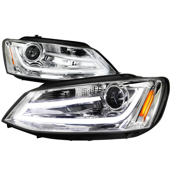 11-12 VOLKSWAGEN JETTA HEADLIGHT PROJECTOR HEADLIGHTS CHROME