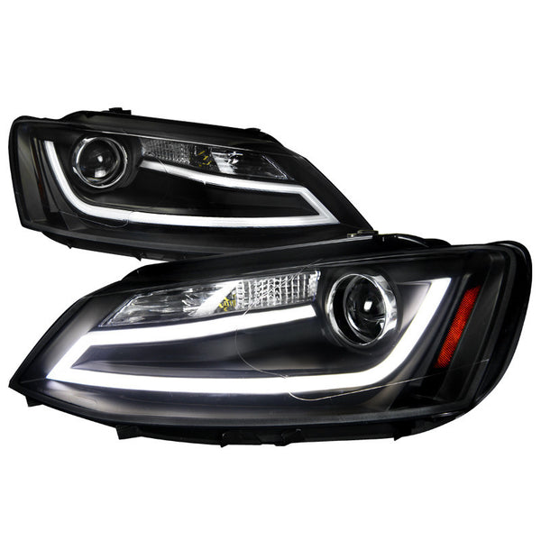 11-12 VOLKSWAGEN JETTA HEADLIGHT PROJECTOR HEADLIGHTS BLACK
