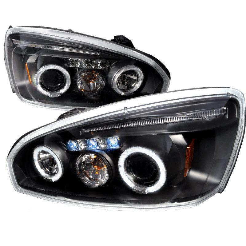 04-08 CHEVY MALIBU HEADLIGHT HALO LED PROJECTOR BLACK