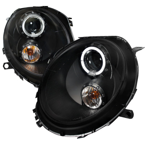 07-12 MINI COOPER HEADLIGHT BLACK HOUSING PROJECTOR HEADLIGHTS
