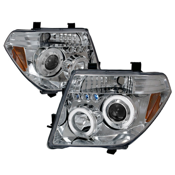 05-08 NISSAN PATHFINDER HEADLIGHT HALO LED PROJECTOR CHROME
