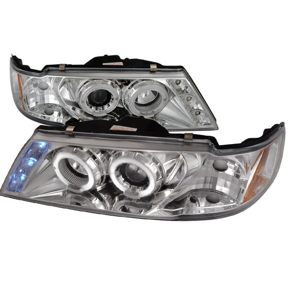 95-99 NISSAN SENTRA HEADLIGHT HALO LED PROJECTOR CHROME
