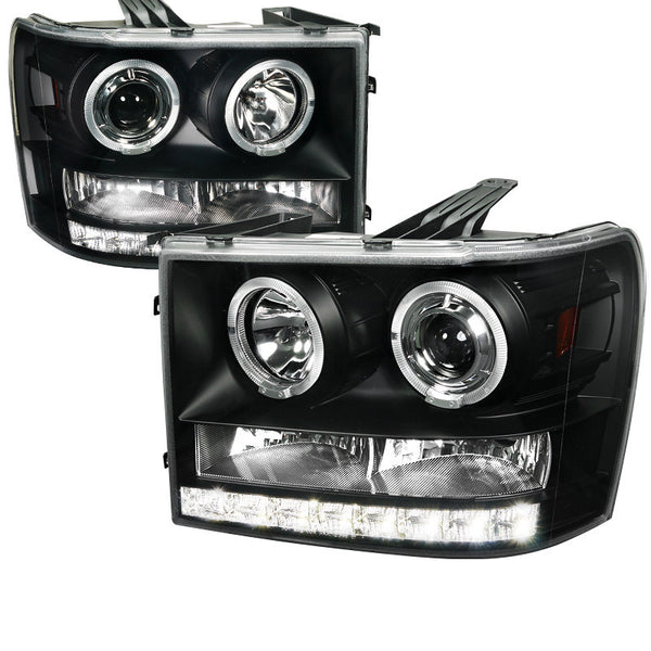 07-12 GMC SIERRA HEADLIGHT PROJECTOR HEADLIGHT BLACK HOUSING