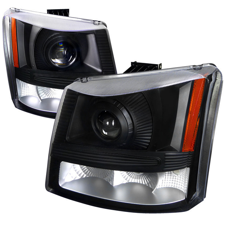 03-05 CHEVY SILVERADO HEADLIGHT CRYSTAL HOUSING HEADLIGHTS BLACK 1 PIECE DESIGN