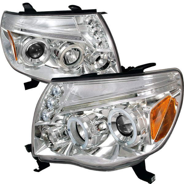 05-11 TOYOTA TACOMA HEADLIGHT HALO LED PROJECTOR CHROME