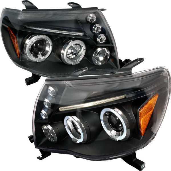 05-10 TOYOTA TACOMA HEADLIGHT HALO LED PROJECTOR BLACK