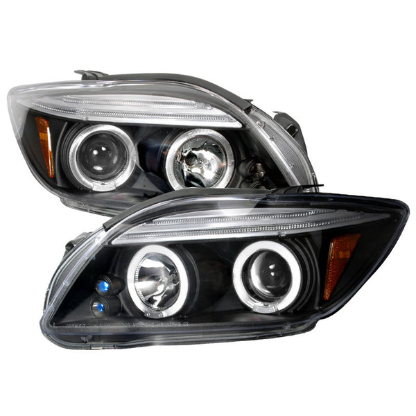 05-10 SCION TC HEADLIGHT HALO LED PROJECTOR BLACK