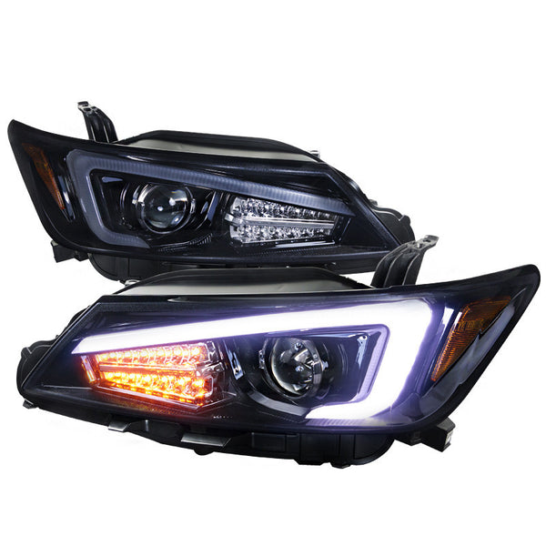 11-13 SCION TC HEADLIGHT PROJECTOR HEADLIGHTS WITH LED LIGHT BAR - GLOSSY BLACK