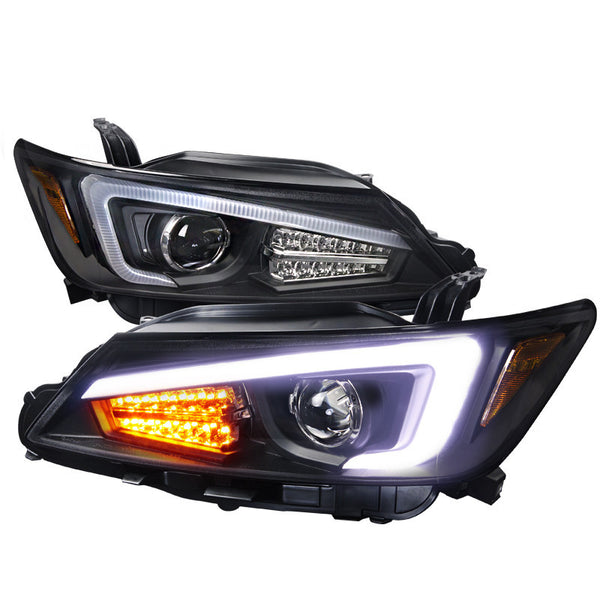 11-13 SCION TC HEADLIGHT PROJECTOR HEADLIGHTS WITH LED LIGHT BAR - BLACK
