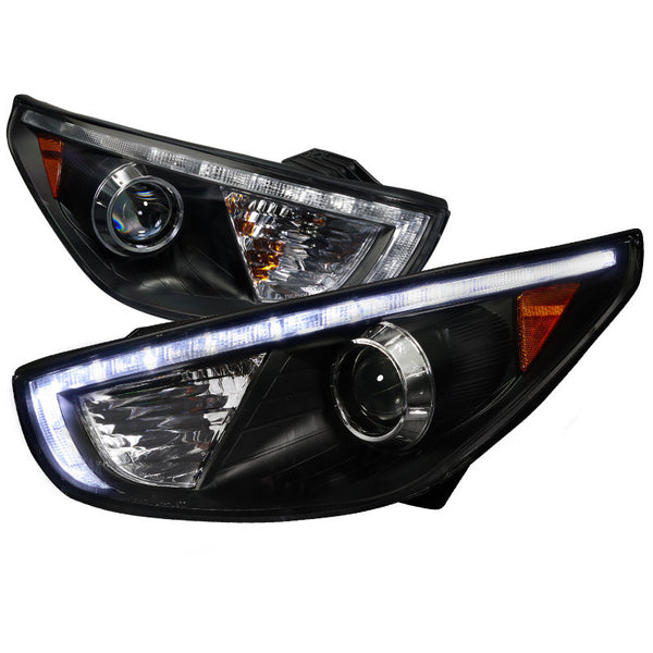 10-UP HYUNDAI TUCSON HEADLIGHT PROJECTOR HEADLIGHT BLACK HOUSING